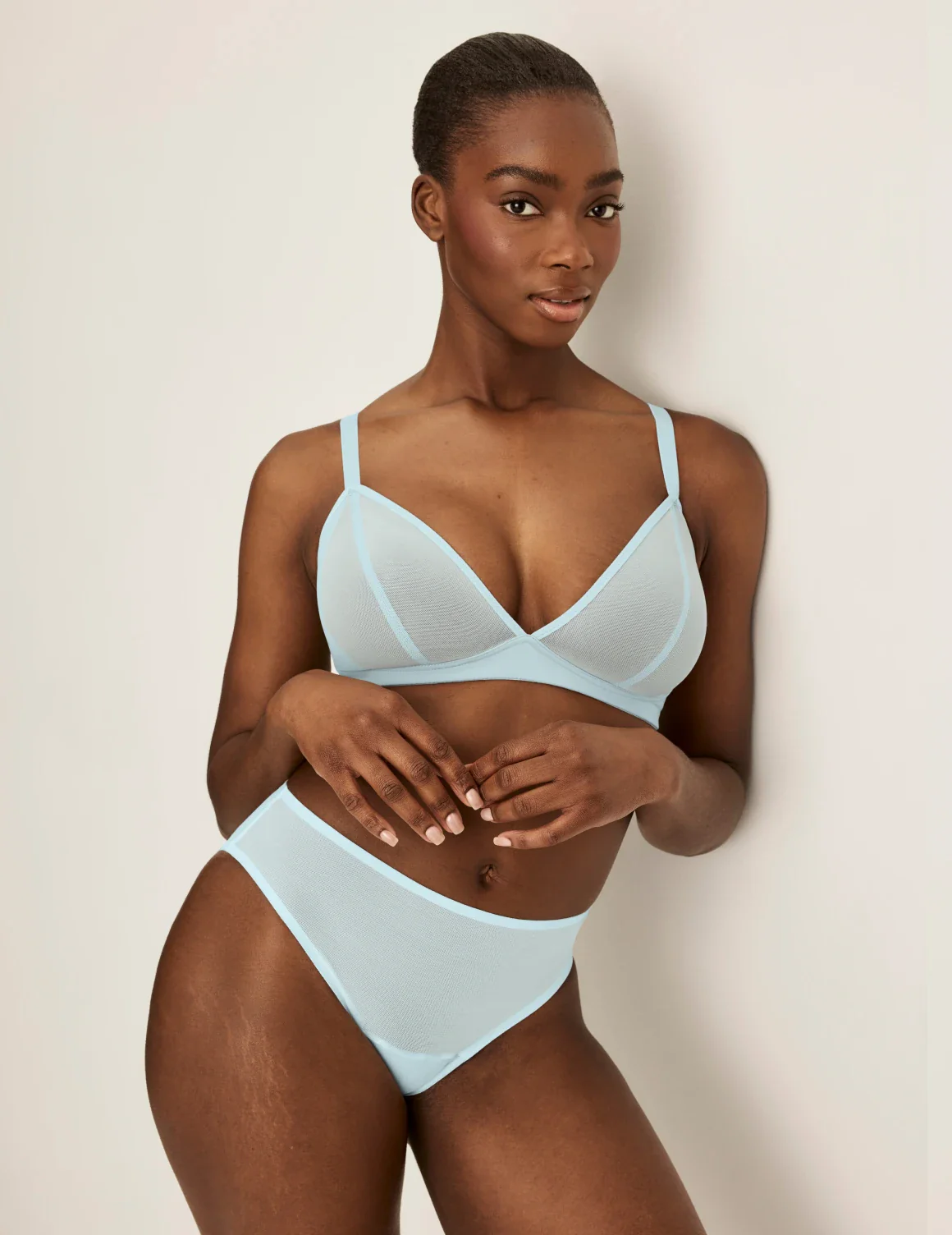 Mesh Deep V Bra - Image 67