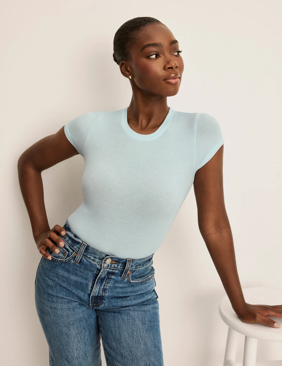 Modal Rib T-Shirt - Image 40