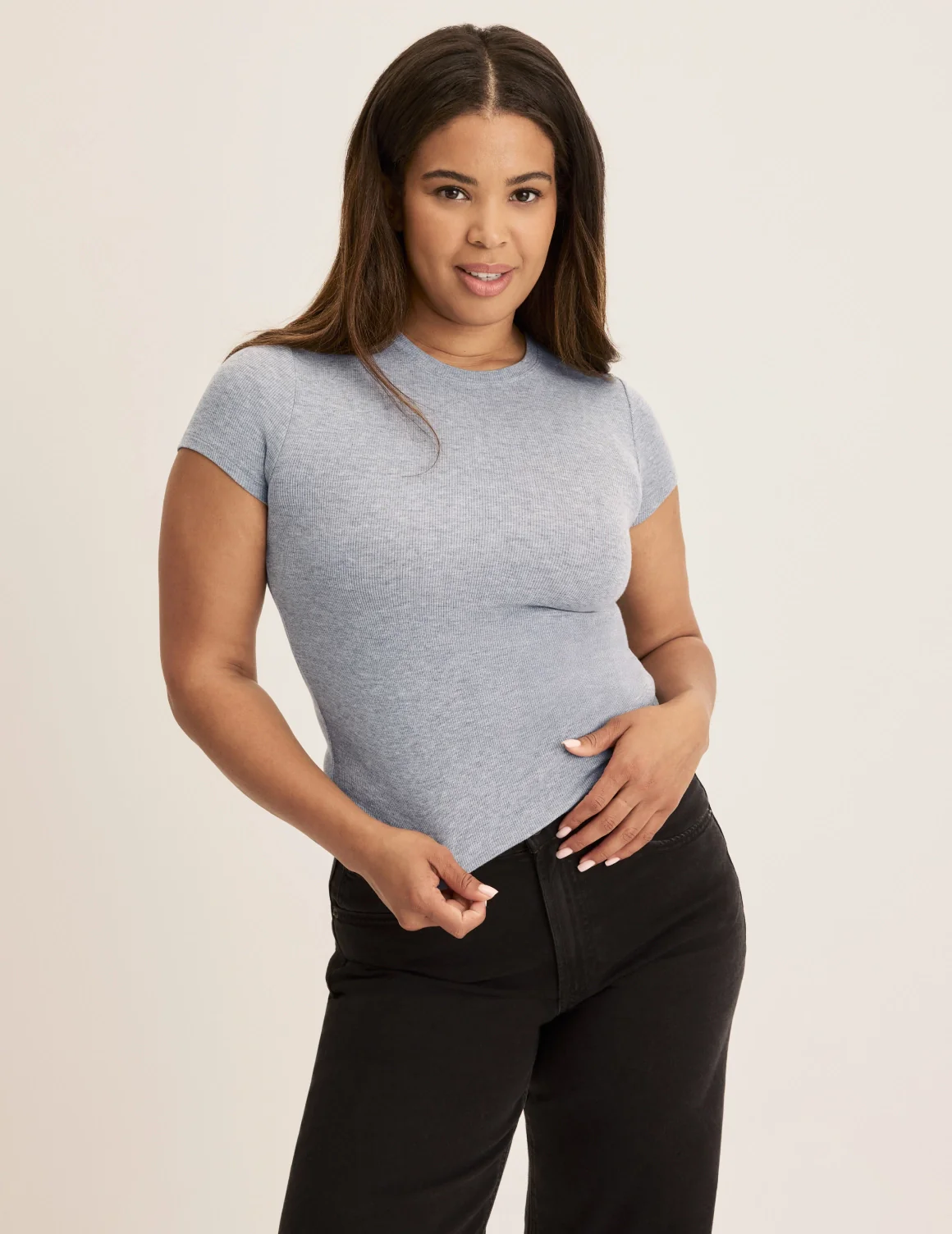 Modal Rib T-Shirt - Image 6