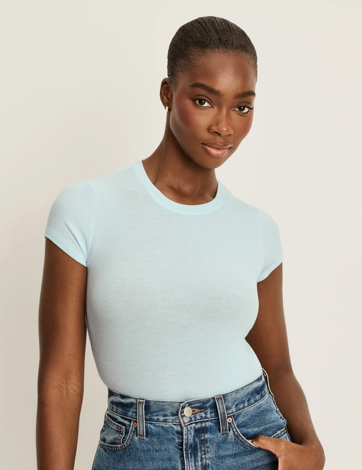 Modal Rib T-Shirt - Image 8