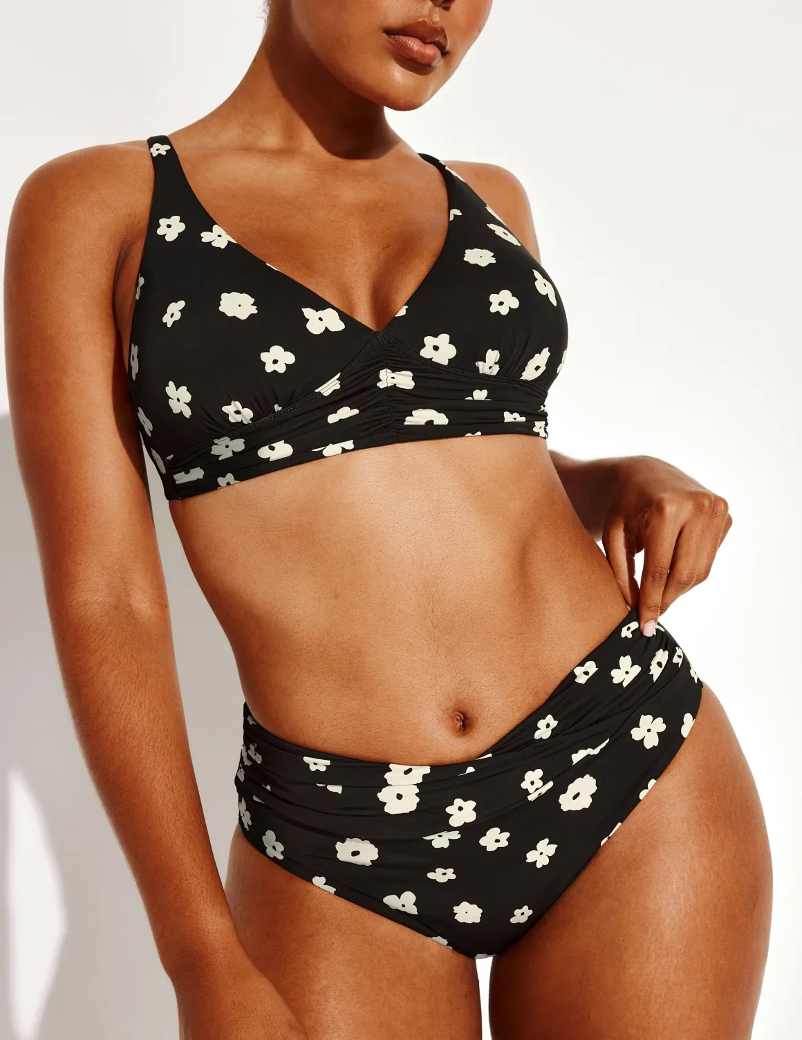 Ruched Deep V Bikini Top - Image 28