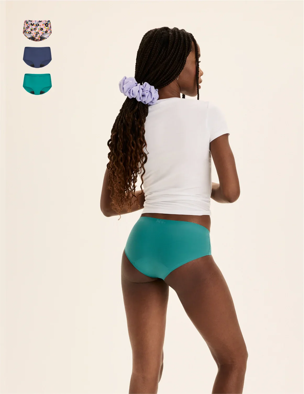 Teen Leakproof UltraThin No-Show Boyshort 3-Pack - Image 25