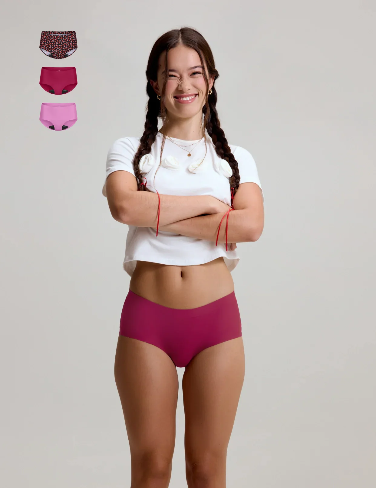 Teen Leakproof UltraThin No-Show Boyshort 3-Pack - Image 6