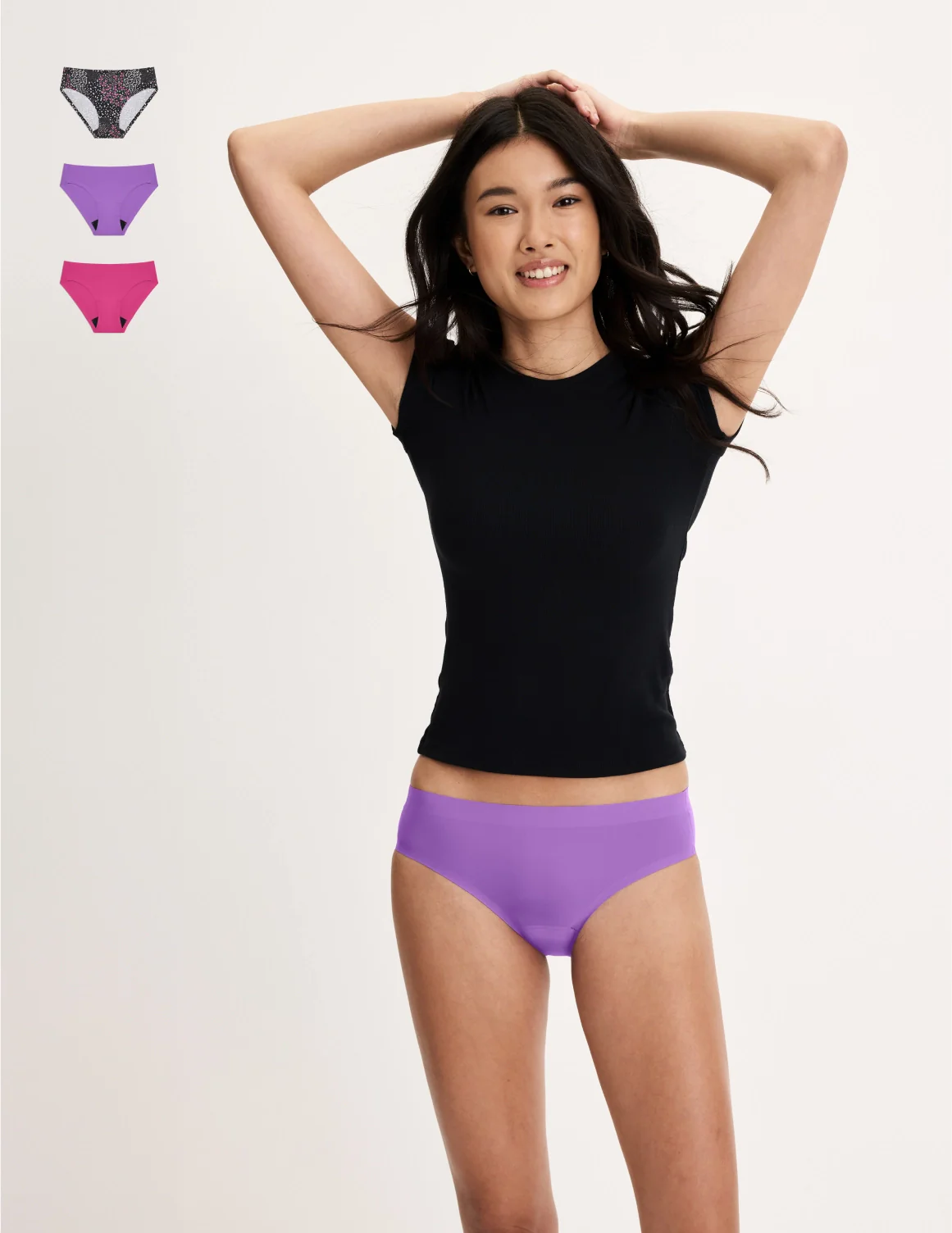 Teen Light Leakproof No-Show Bikini 3-Pack - Image 44