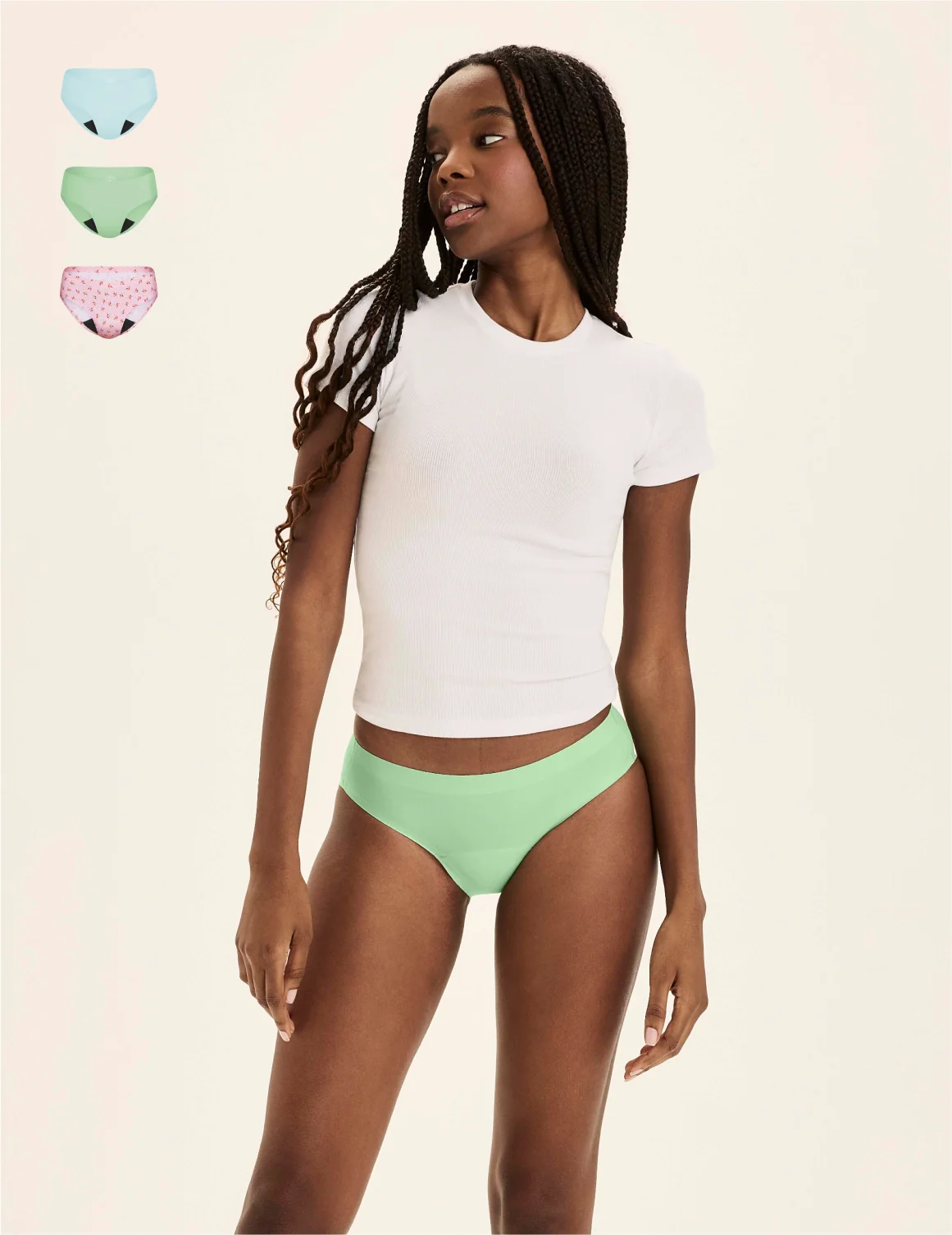 Teen Light Leakproof No-Show Bikini 3-Pack - Image 46