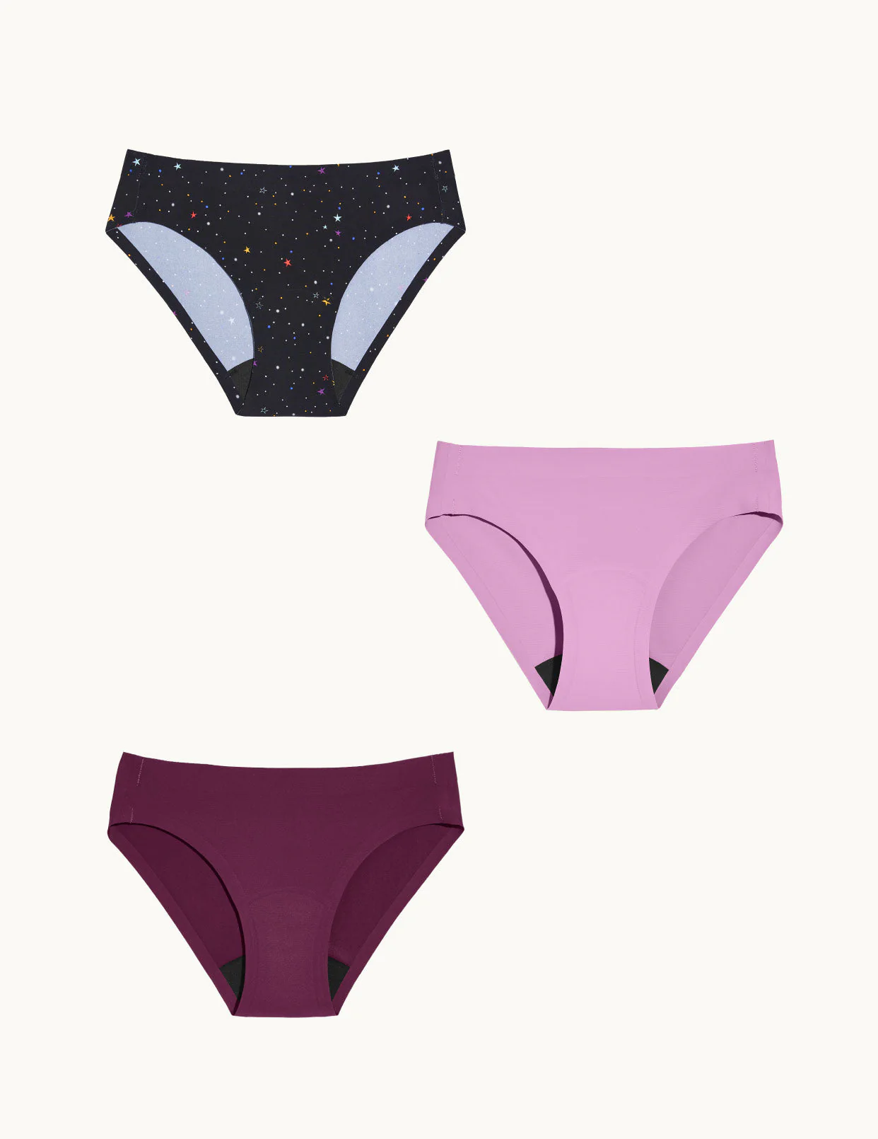 Teen Light Leakproof No-Show Bikini 3-Pack - Image 8